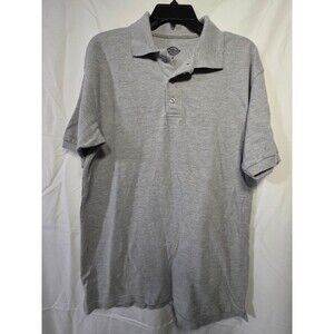 Dickies Men’s Polo Shirt KS5552HG Medium Gray Short Sleeve Cotton Blend